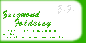 zsigmond foldessy business card